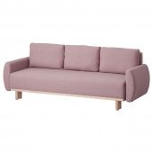 картинка ГРУННАРП 3-местный диван-кровать, Гуннаред светлый коричнево-розовый от магазина Wmart