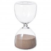 картинка EFTERTÄNKA ЭФТЕТЭНКА Декоративные песочные часы - прозрачное стекло/песочный 15 см от магазина Wmart