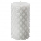 картинка САМТИККА Неароматич свеча формовая, светло-серый, 14 см от магазина Wmart