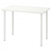 картинка ЛИННМОН / ОЛОВ Письменный стол, белый, 100x60 см от магазина Wmart