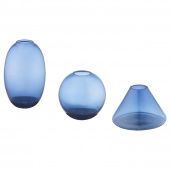 картинка HÖSTMORGON ХЁСТМОРГОН Набор ваз,3 штуки - синий от магазина Wmart