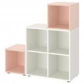 картинка EKET ЭКЕТ Комбинация шкафов с ножками - белый/бледно-розовый 105x35x107 см от магазина Wmart
