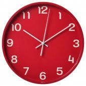 картинка PLUTTIS ПЛУТТИС Настенные часы - красный 28 см от магазина Wmart