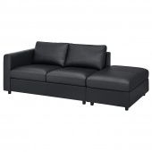 картинка VIMLE ВИМЛЕ 3-местный диван - с открытым торцом/Гранн/Бумстад черный от магазина Wmart