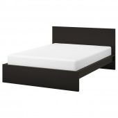картинка MALM МАЛЬМ Каркас кровати - черно-коричневый/Лонсет 180x200 см от магазина Wmart