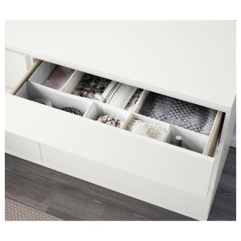 картинка МАЛЬМ Комод с 6 ящиками, белый, 160x78 см от магазина Wmart