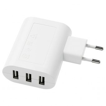 КОПЛА Зарядное устройство/3 USB-порта, белый
