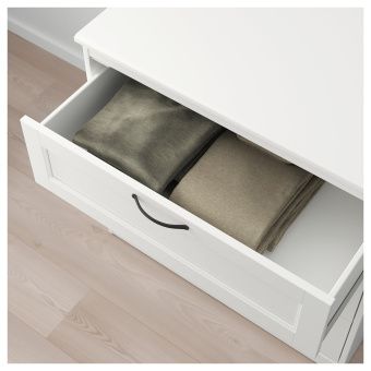 СОНГЕСАНД Комод с 3 ящиками, белый, 82x81 см