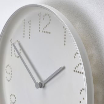 картинка ТРОММА Настенные часы, белый, 25 см от магазина Wmart