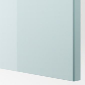 картинка ФАРДАЛЬ Дверь, глянцевый серо-синий светлый, 50x229 см от магазина Wmart