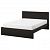 картинка MALM МАЛЬМ Каркас кровати - черно-коричневый 160x200 см от магазина Wmart