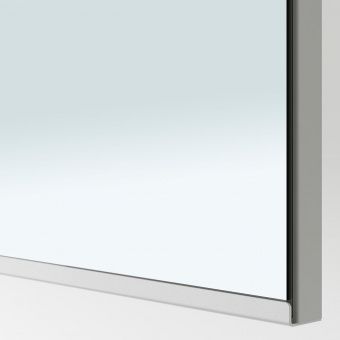 картинка ПАКС / РЕПВОГ/ВИКЕДАЛЬ Гардероб, комбинация, под беленый дуб, зеркальное стекло, 150x60x236 см от магазина Wmart