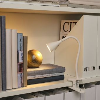 картинка НЭВЛИНГЕ Лампа с зажимом, светодиодная, белый от магазина Wmart