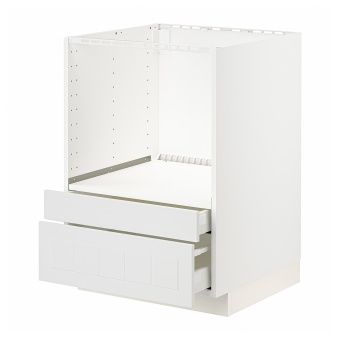 картинка METOD МЕТОД / MAXIMERA МАКСИМЕРА Напольный шкаф д/комби СВЧ/ящики - белый/Стенсунд белый 60x60 см от магазина Wmart