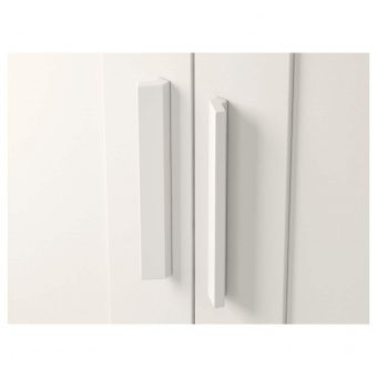 БРИМНЭС Шкаф платяной 3-дверный, белый, 117x190 см