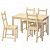 картинка ИНГУ / ИВАР Стол и 4 стула, сосна, 120 см от магазина Wmart