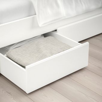 картинка СОНГЕСАНД Каркас кровати с 4 ящиками, белый, Лонсет, 160x200 см от магазина Wmart