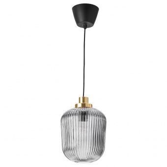 картинка SOLKLINT СОЛКЛИНТ Подвесной светильник - латунь/серое прозрачное стекло 22 см от магазина Wmart
