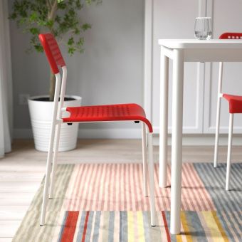 картинка IKEA 90225929 АДДЕ стул красный/белый от магазина Wmart