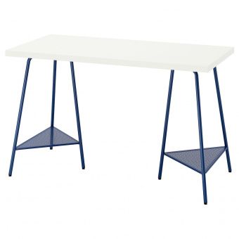 картинка LAGKAPTEN ЛАГКАПТЕН / TILLSLAG ТИЛЛЬСЛАГ Письменный стол - белый/темно-синий 120x60 см от магазина Wmart