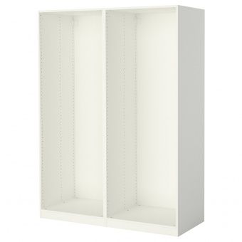 картинка ПАКС 2 каркаса гардеробов, белый, 150x58x201 см от магазина Wmart