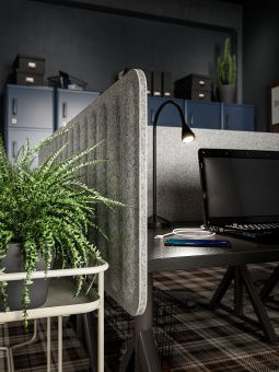 картинка ЭЙЛИФ Экран д/письменного стола, серый, 80x48 см от магазина Wmart