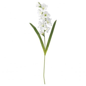 СМИККА Цветок искусственный, Гладиолус, белый, 100 см