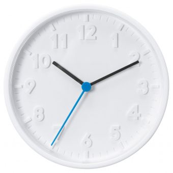 СТОММА Настенные часы, белый, 20 см