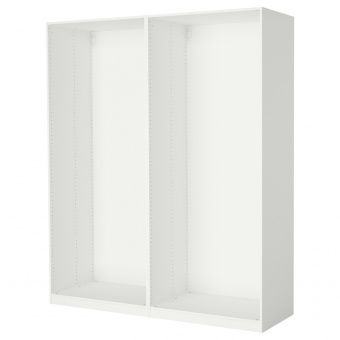 картинка ПАКС 2 каркаса гардеробов, белый, 200x58x236 см от магазина Wmart