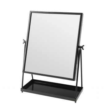 КАРМСУНД Зеркало настольное, черный, 27x43 см