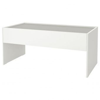 картинка ДУНДРЭ Игровой стол/отделение д/хранения, белый, серый от магазина Wmart