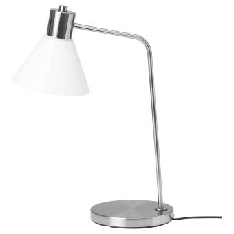 картинка FLUGBO ФЛУГБУ Лампа настольная - никелированный/стекло от магазина Wmart