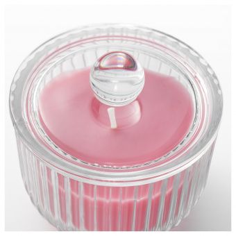 БЛОМДОРФ Ароматическая свеча в стакане, Пион, розовый, 9 см