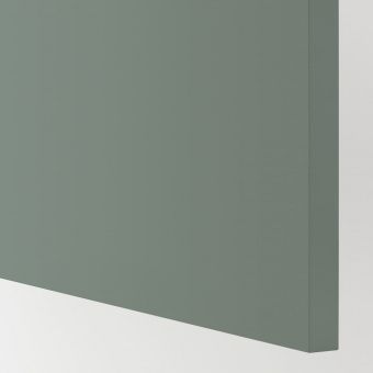 БОДАРП Фронт панель для посудом машины, серо-зеленый, 45x80 см
