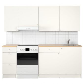 картинка КНОКСХУЛЬТ Кухня, белый, 220x61x220 см от магазина Wmart
