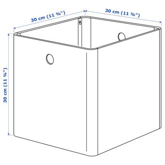 КУГГИС Контейнер, белый, 30x30x30 см