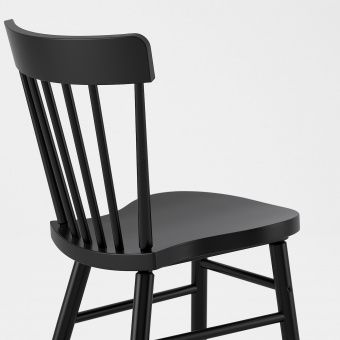 СКОГСТА / НОРРАРИД Стол и 6 стульев, акация, черный, 235x100 см