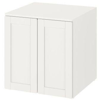 картинка SMÅSTAD СМОСТАД / OPPHUS ОПХУС Шкаф - белый с рамой/с 1 полкой 60x57x63 см от магазина Wmart