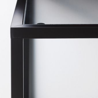 ВИТШЁ Комплект столов, 2 шт, черно-коричневый, стекло, 90x50 см