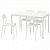 картинка МЕЛЬТОРП / АДДЕ Стол и 4 стула, белый, 125 см от магазина Wmart