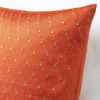 картинка ЛЬЮВАРЕ Чехол на подушку, ришелье оранжевый, 50x50 см от магазина Wmart
