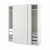 картинка ПАКС / ХОККСУНД Гардероб, комбинация, белый, глянцевый светло-серый, 200x66x236 см от магазина Wmart