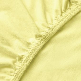 картинка ЛЕН Простыня натяжная, желтый, 80x130 см от магазина Wmart