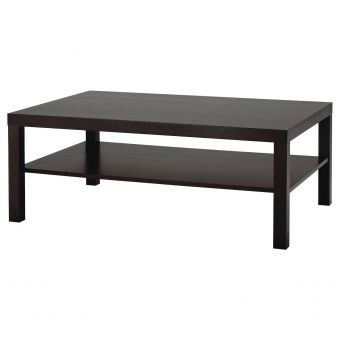 картинка ЛАКК Журнальный стол, черно-коричневый, 118x78 см от магазина Wmart