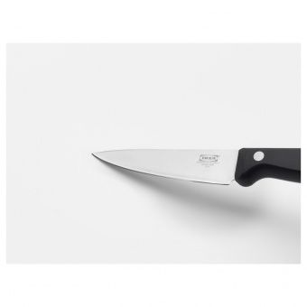 ВАРДАГЕН Нож для чистки овощ/фрукт, темно-серый, 9 см