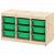 картинка TROFAST ТРУФАСТ Комбинация д/хранения+контейнеры - светлая беленая сосна/зеленый 94x44x52 см от магазина Wmart