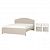 картинка HAUGA ХАУГА Комплект мебели д/спальни, 3 предм. - Лофаллет бежевый/белый 140x200 см от магазина Wmart