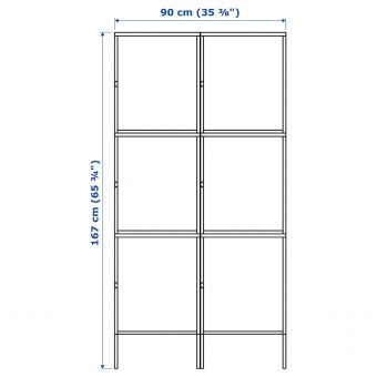 ХЭЛЛАН Комбинация для хранения с дверцами, белый, 90x47x167 см