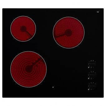 картинка ЛАГАН HGC3K Варочн панель стеклокерамика, черный, 59x52 см от магазина Wmart