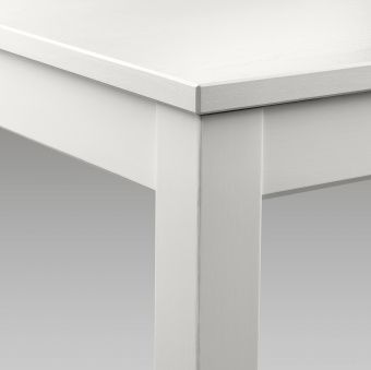ЛАНЕБЕРГ Раздвижной стол, белый, 130/190x80 см